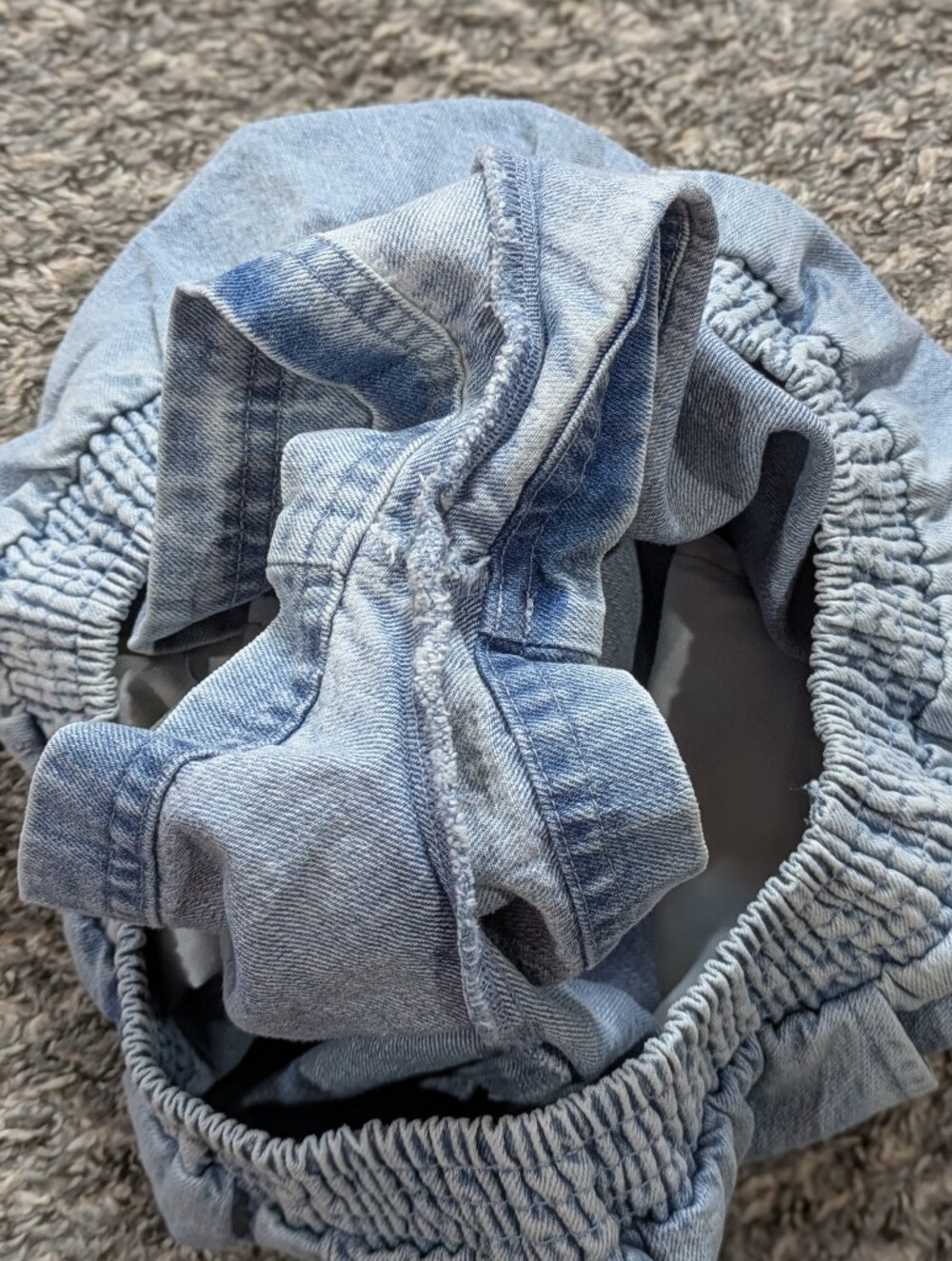 Free People Chambray Blue Denim Cotton Short XS - Picture 4 of 7